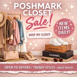 Moving Sale. Shop items at a discounted price. Open to offers. Trendy styles.